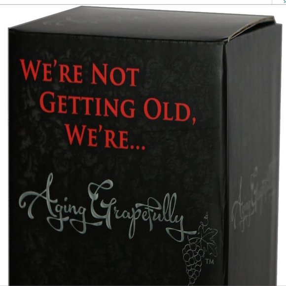 Aging Grapefully Oversized Etched Quote Stemless Wine Glass 21oz wine lover gift - Picture 4 of 7